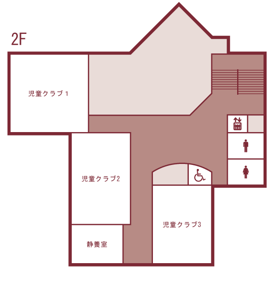 ぺあくる２階のマップ